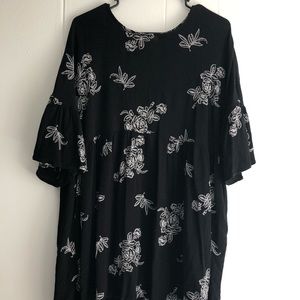 Floral Embroidered Mini Dress